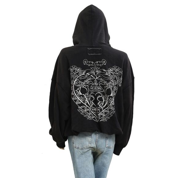 Free People We The Free Spirit Bubble Hoodie Sweatshirt Top Graphic M NWT 282904 - Picture 9 of 12